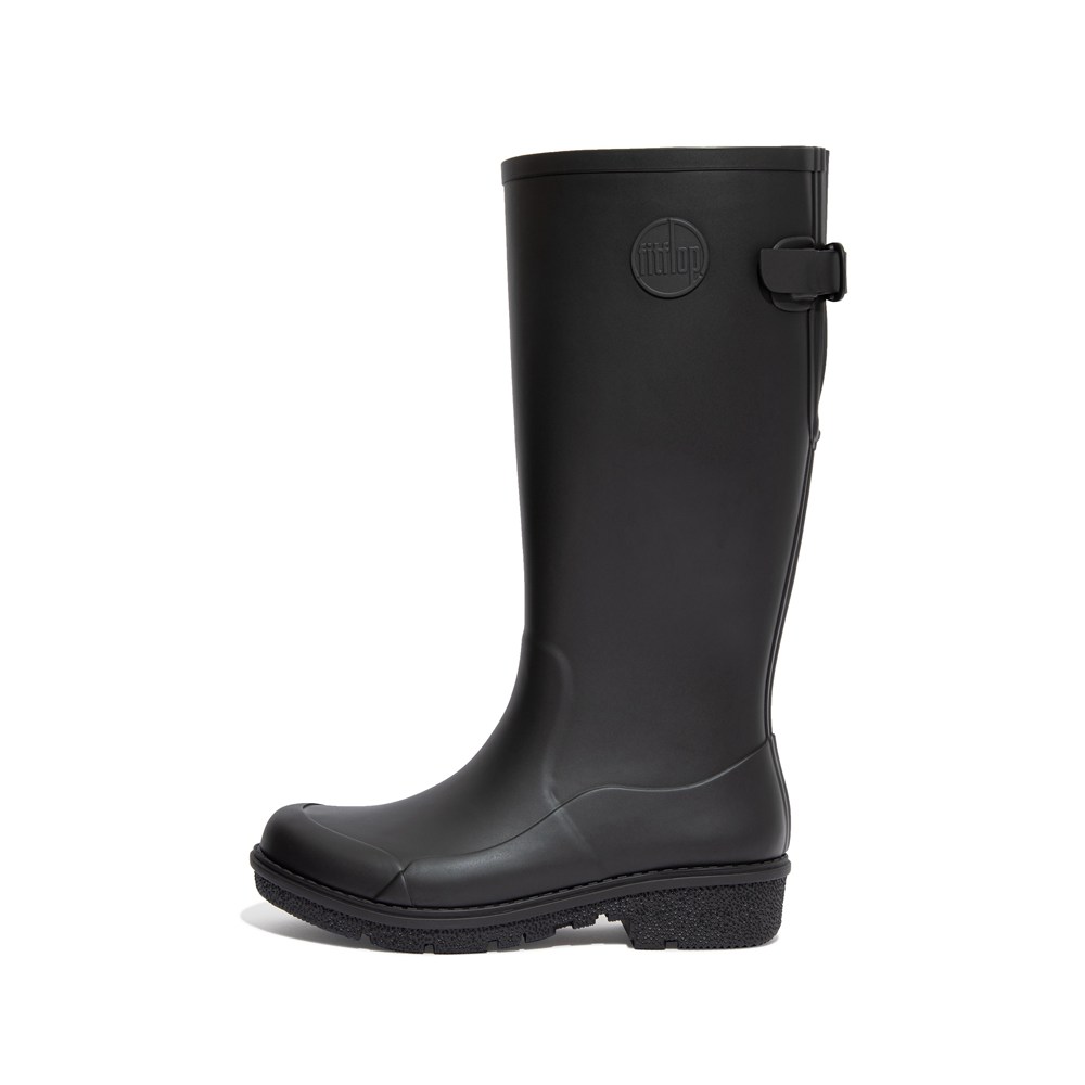 Fitflop Womens Boots Black - Wonderwelly Tall Rain - BF8571293